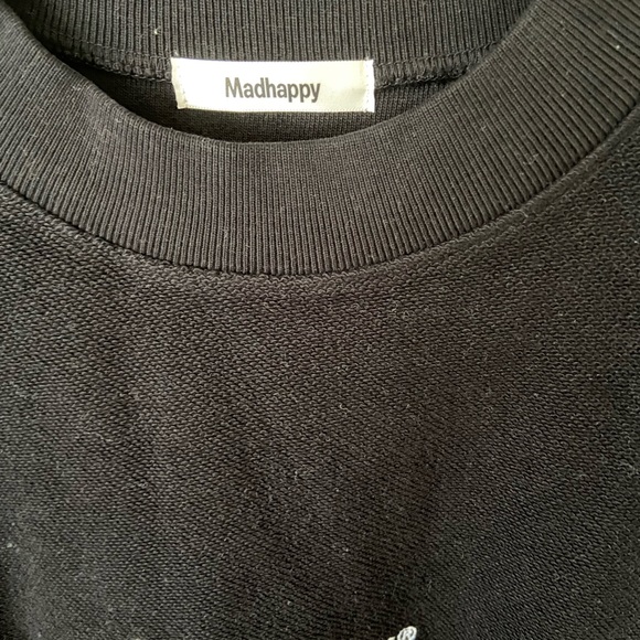 MADHAPPY Reverse Weave Script Logo Crewneck - Picture 4 of 6